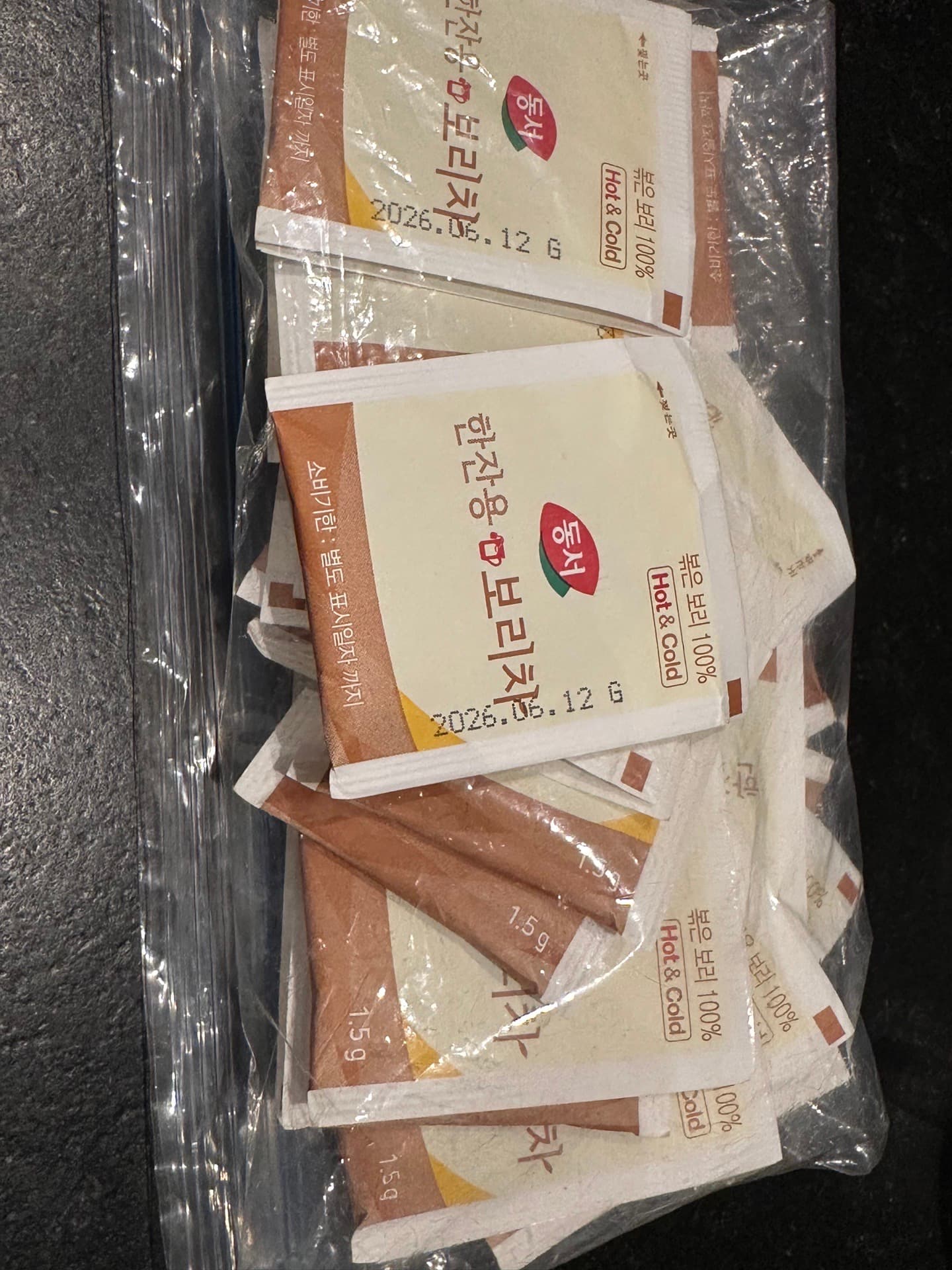 한잔용 보리차 티백