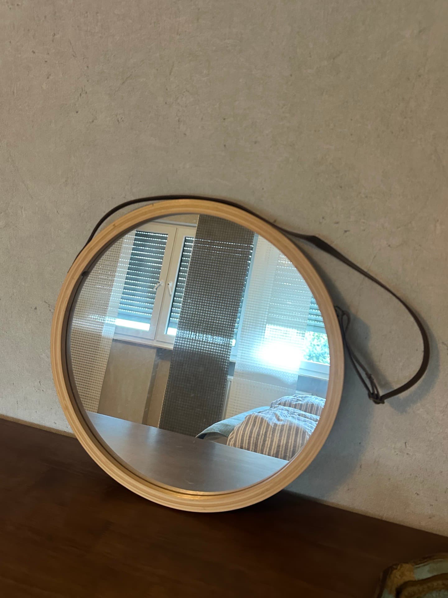 가죽 스트랩 거울