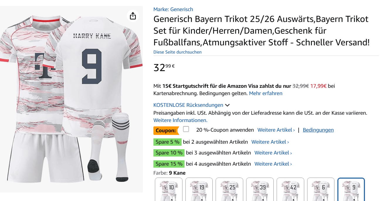 Bayern München Trikot Kane