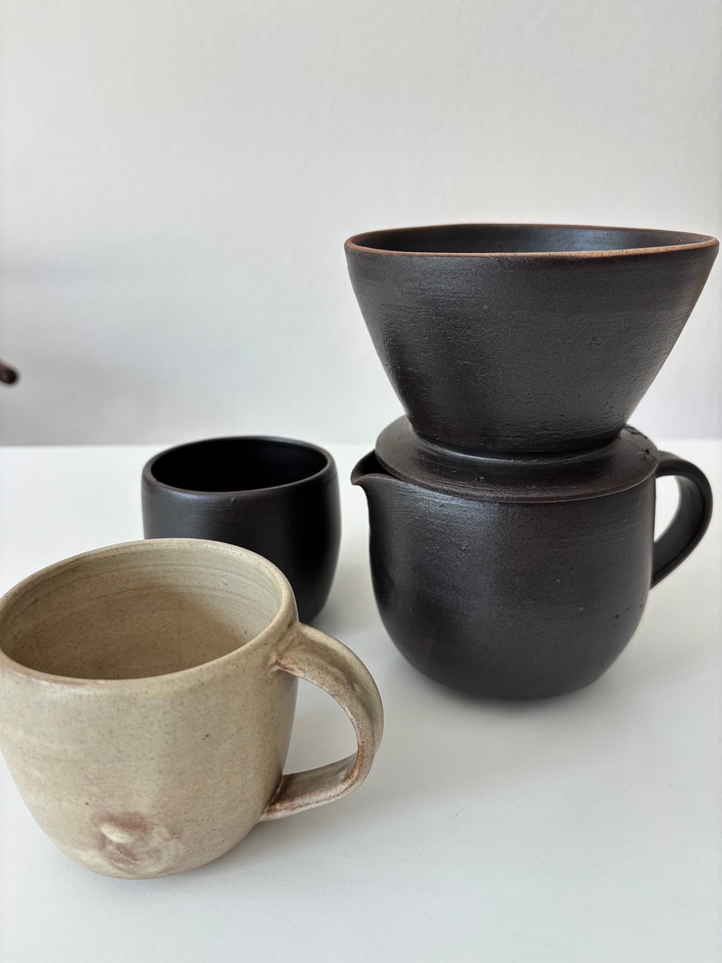 커피 핸드드립용 저그+ 컵 두개