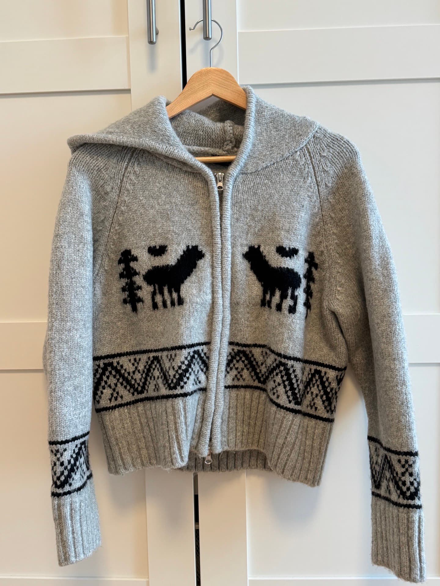 (새제품) 론론 알파카 후드가디건