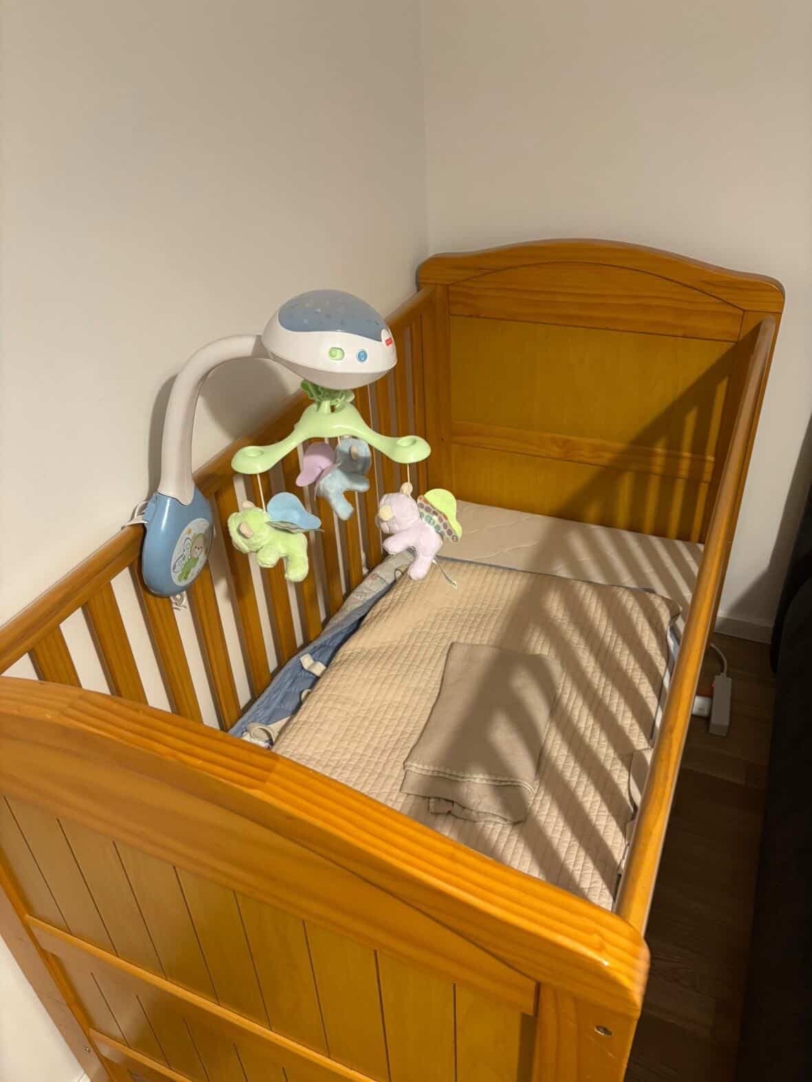 원목 아기 침대 세트