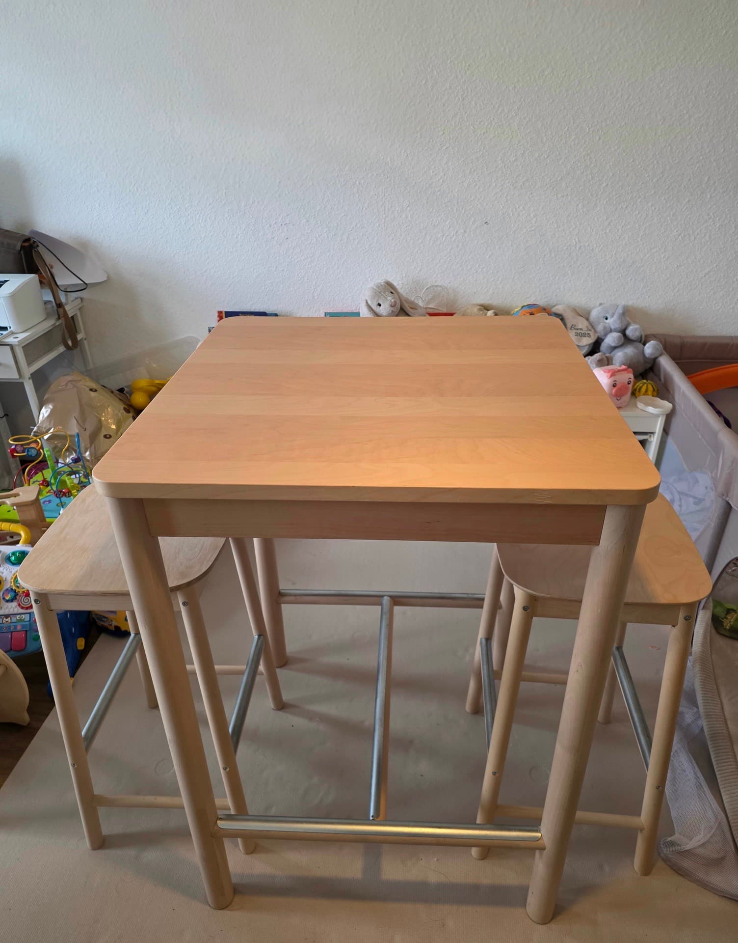 IKEA RÖNNINGE 바테이블 + 바스툴 2개 세트